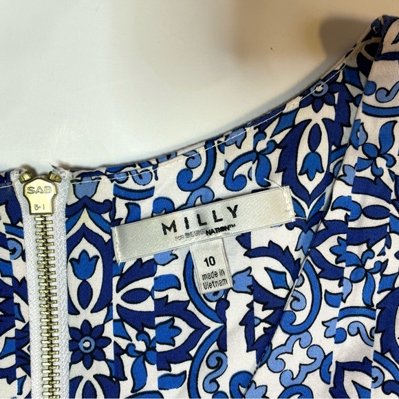 Milly for Design Nation Blue & White Sleeveless Dress 10 - Picture 12 of 12